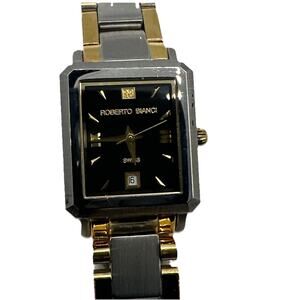 ROBERTO BIANCI LADIES QUARTZ WATCH SWISS TWO-TONE SILVER GOLD TONE 07160423
